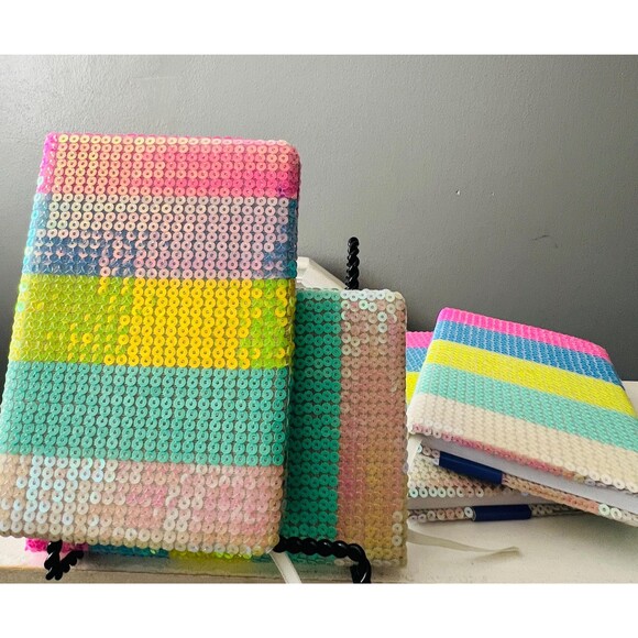 Sequin Rainbow Lined Journal 7.5x5 | Christmas Gift | Stocking Stuffer - Picture 2 of 6